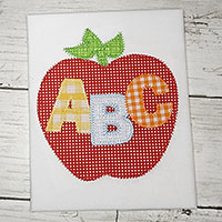 ABC Apple Machine Applique Design - Zigzag Stitch